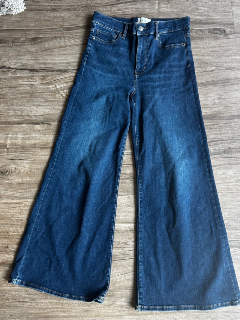 Frame Denim Le Palazzo Crop Jeans dark wash size 28